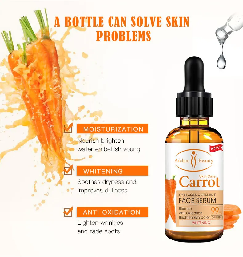 Aichun уход за кожей укрепляющий против морщин анти-старения анти акне 30 мл морковь