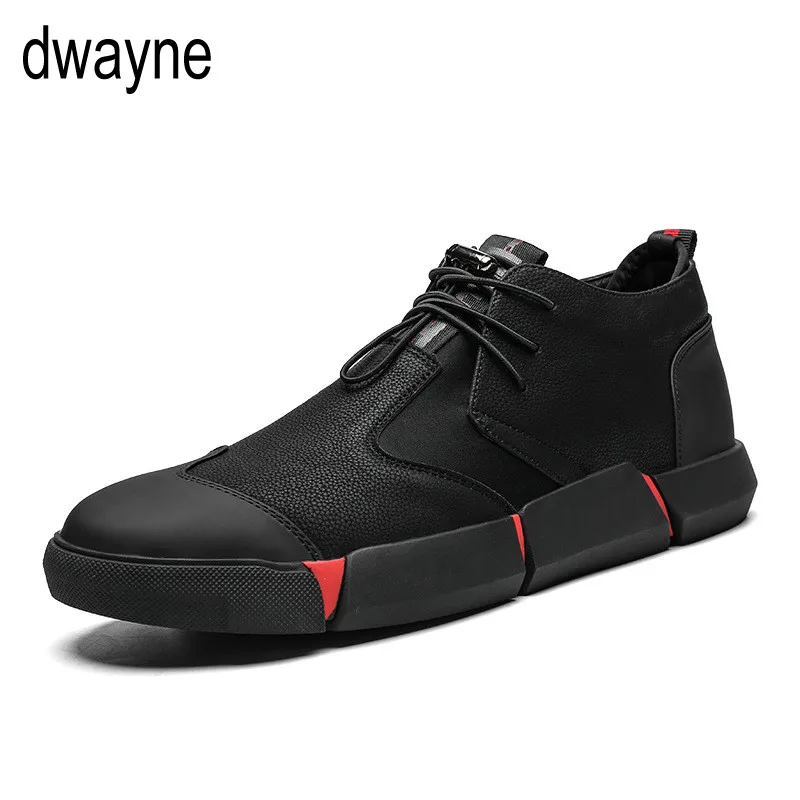 NEW Brand High quality all Black Men's leather casual shoes Fashion Breathable Sneakers fashion flats big plus size 459 |