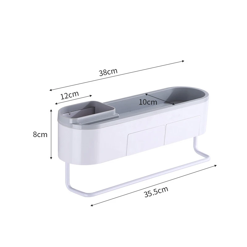 

Shampoo Holder Kitchen Storage Makeup Rack shower storage shelf Wall Bathroom Shelf Organizer Towel Bar Bath Accessories