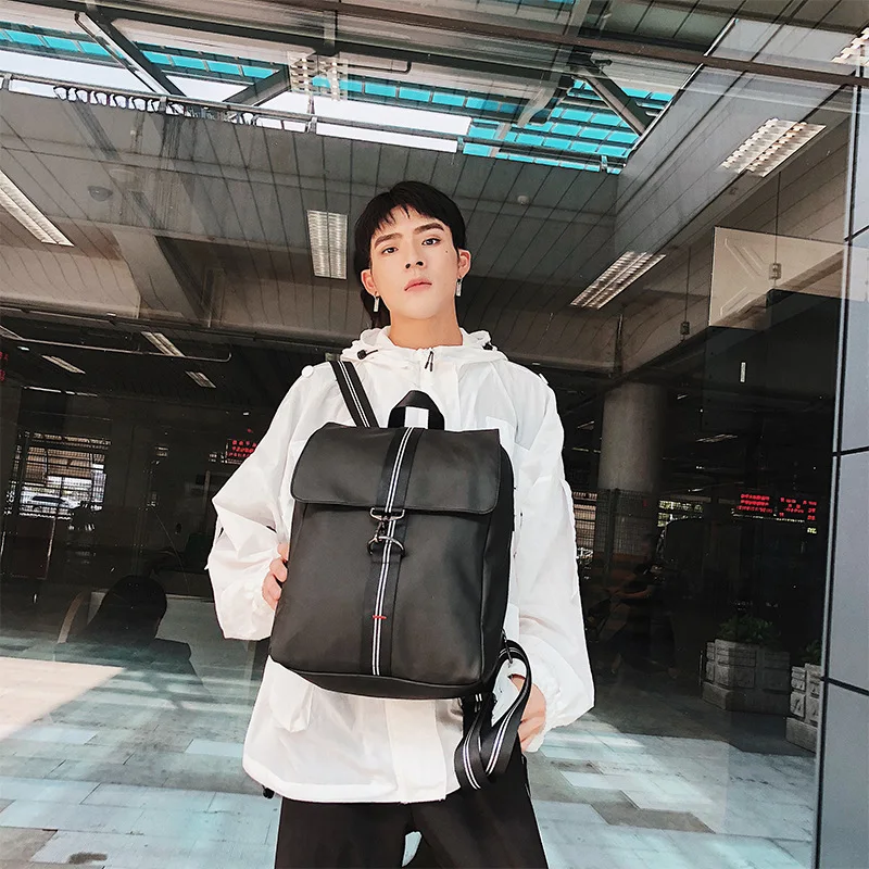 

Casual Men's Black Backpack for Men Women Waterproof Nylon Travel Backbag Teenage Girls Boys School Bag Zipper Shoulder Mochilas