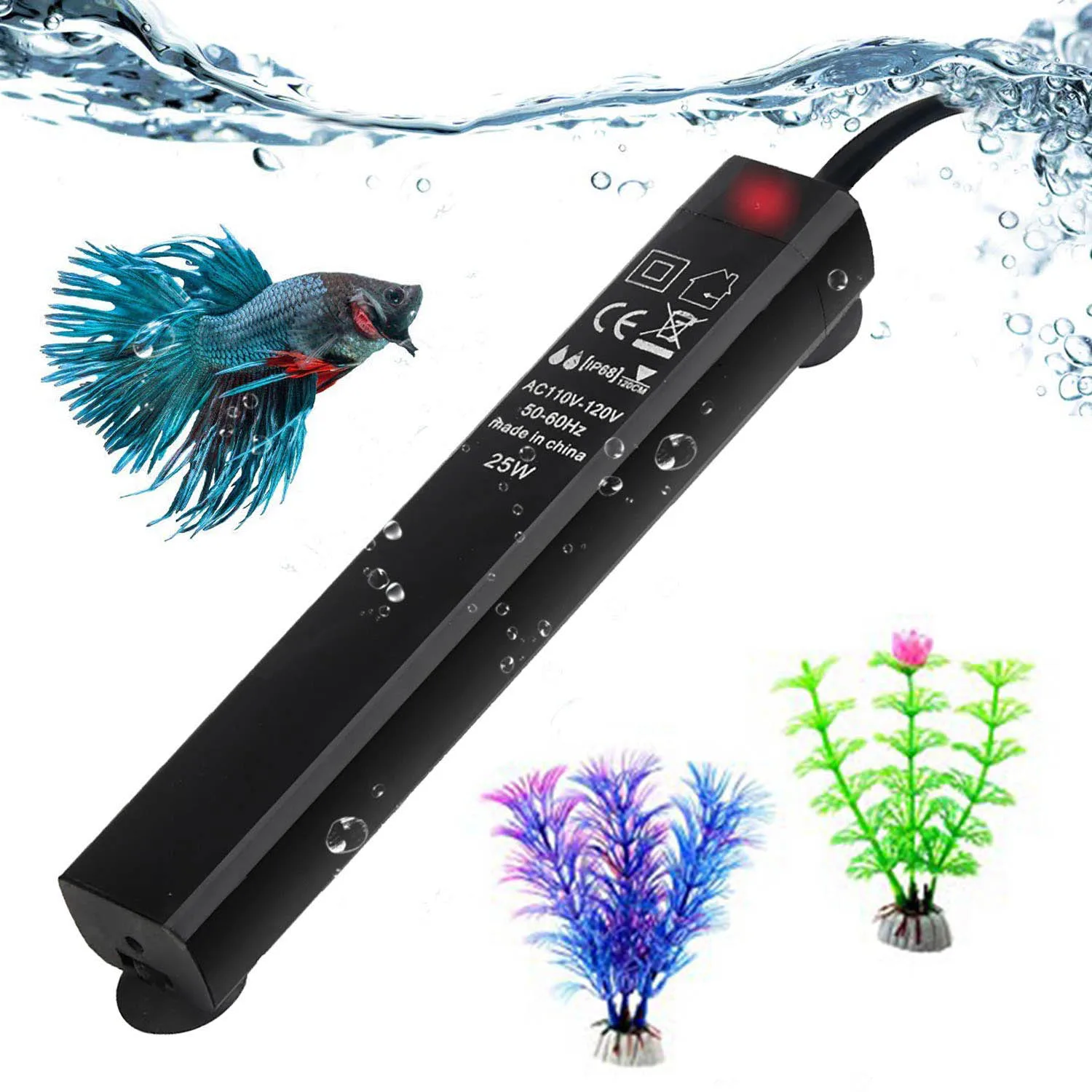 25 Вт Betta обогреватель для аквариума подогреватель умный термостат подходит