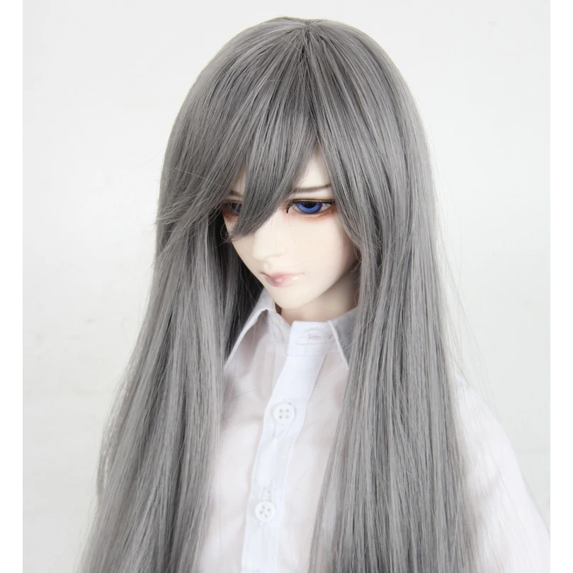 Длинный Темно-серый парик bjd 1/3 для высокой куклы 24 дюйма SD DK DZ AOD DD VOLKS кукла