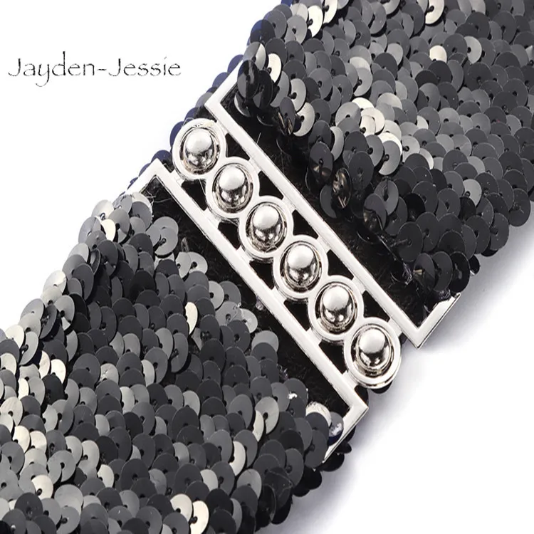 Расшитый блестками эластичный пояс зеркальный расшитый новый женский широкий