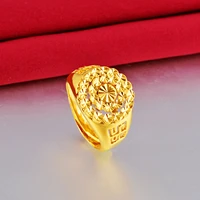 forever not fade 24k gold filled jewelry ring for women men anillos de bizuteria anillos mujer jewellery gemstone 24k gold rings