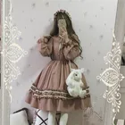 Женское винтажное платье в викторианском стиле, средневековое готическое платье лолиты с длинным рукавом в стиле ретро, милое платье для чайвечерние, Y153, 2021