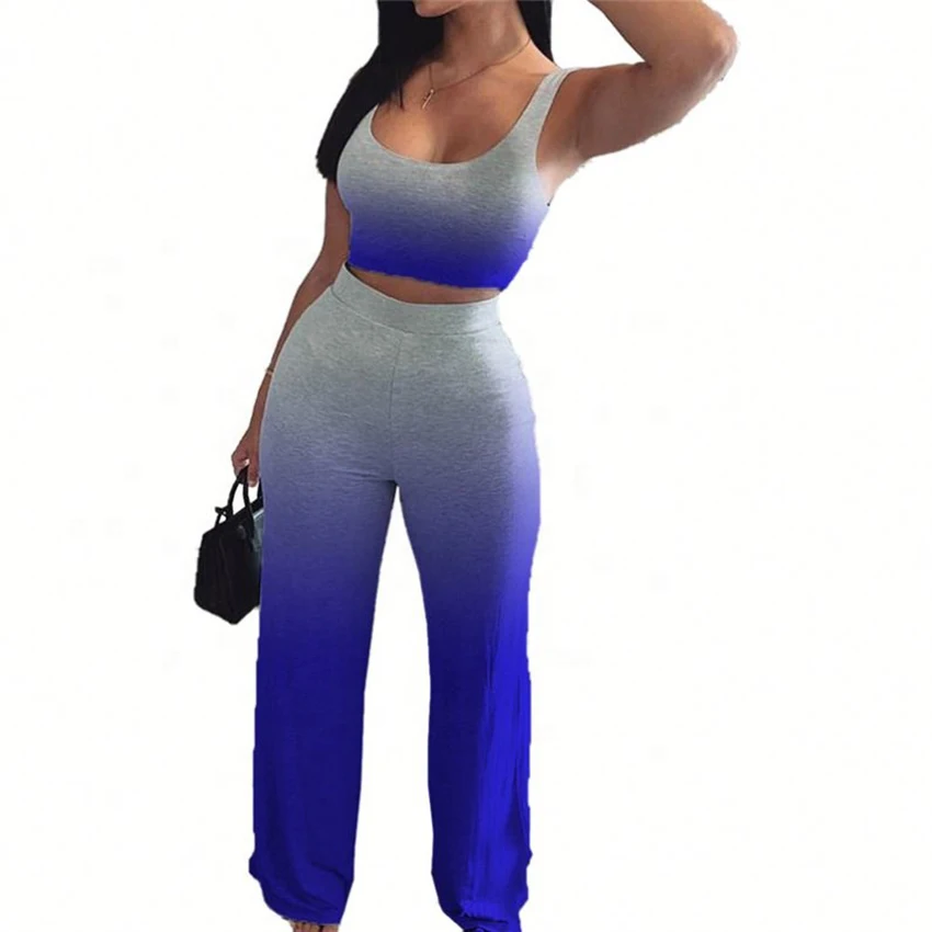 

New Arrival Gradient Color 2 Piece Set Women Clothing Plus Size Women Clothing
