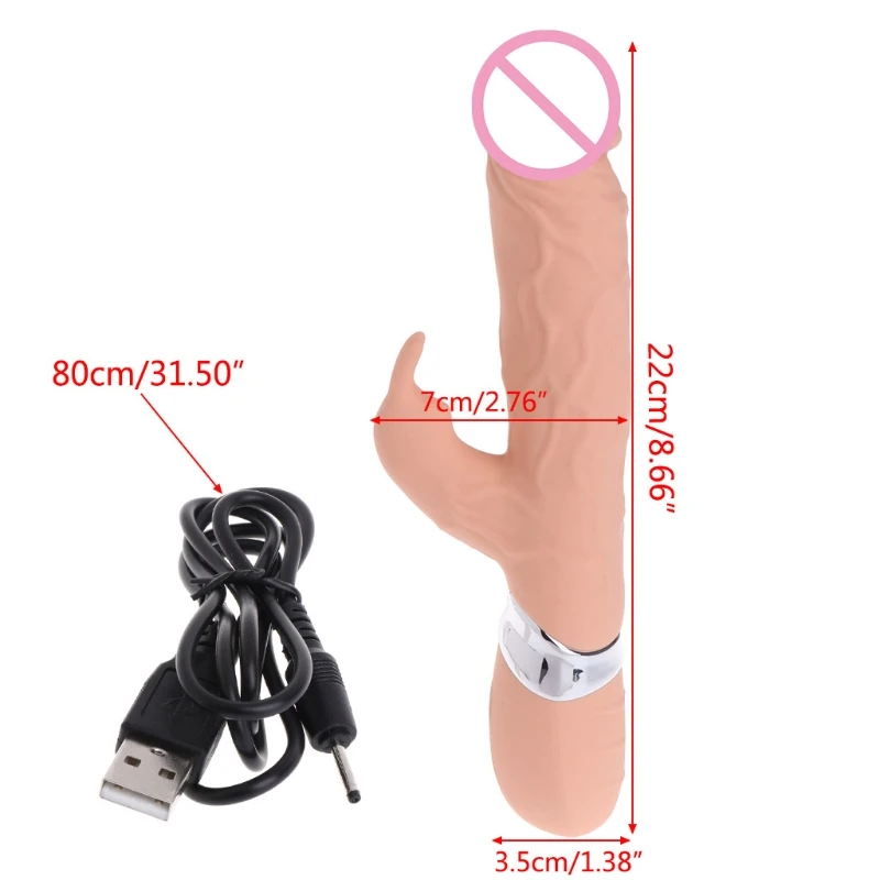 9 дюймов реалистичный фаллоимитатор кролик вибратор перезаряжаемый