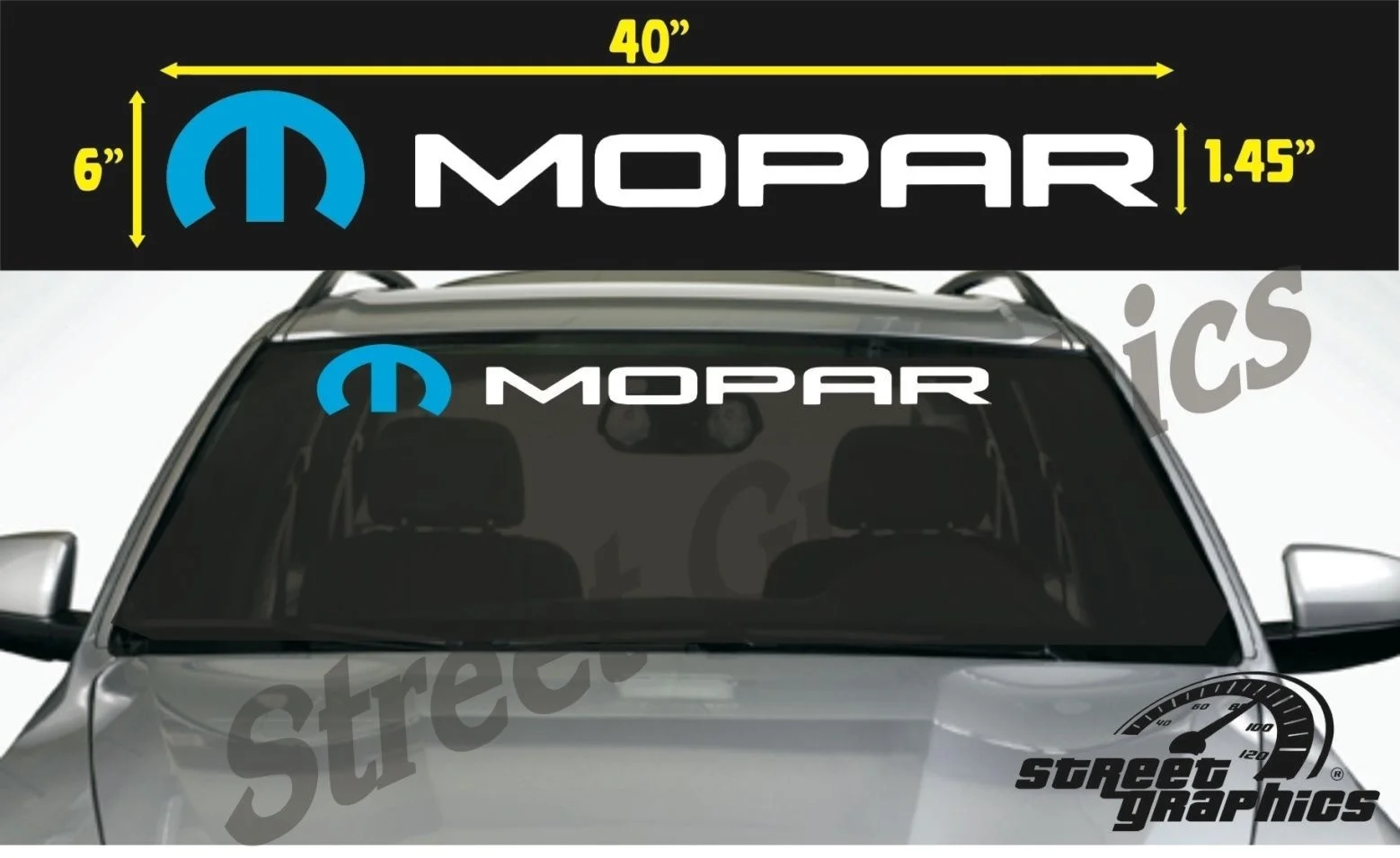Виниловая наклейка на лобовое стекло для MOPAR | Автомобили и мотоциклы