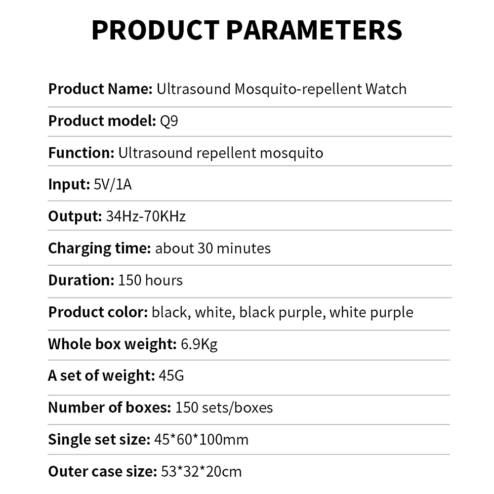

Natural Mosquito Repellent Ultrasonic Bracelet Waterproof Pest Insect Bugs Anti Mosquito Insect Bracelet Outdoor For Kids Adult