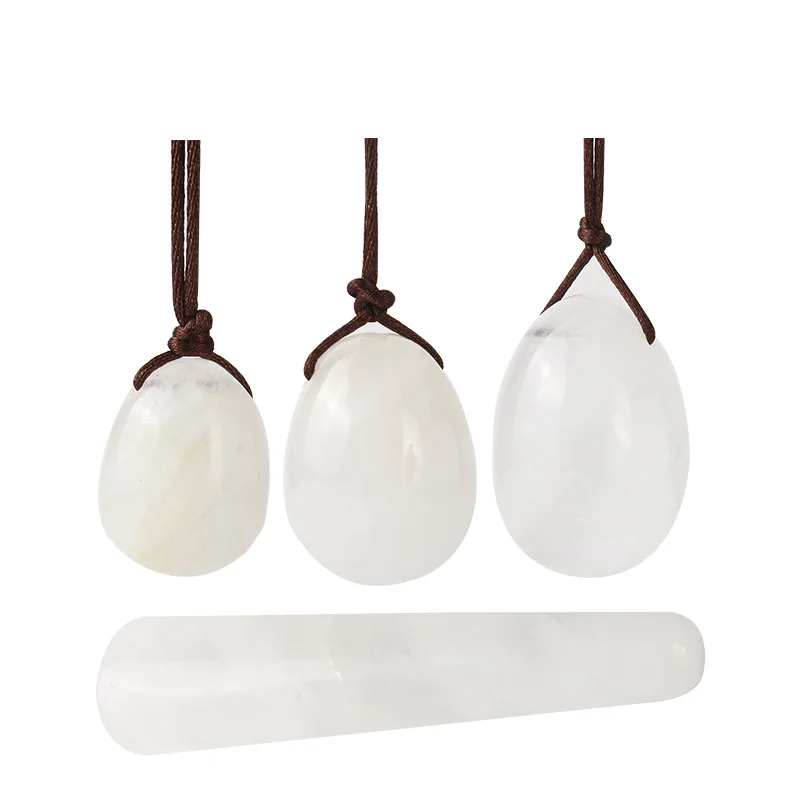 

White Crystal Yoni Egg Jade Eggs Women Kegel Exerciser Massager Vaginal Muscles Tightening Ball