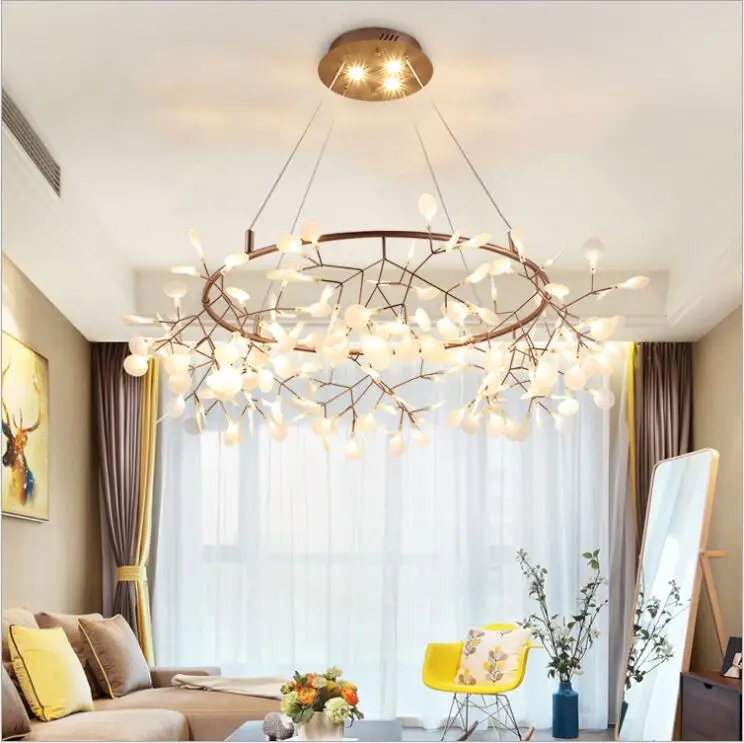 Современная светодиодная люстра светильник стильная в виде ветки дерева