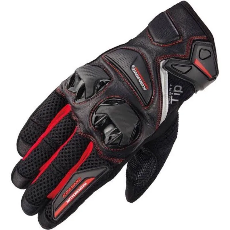 Komine GK234 защитные кожаные сетчатые перчатки (Smart Tip) Новые летние велосипедные из