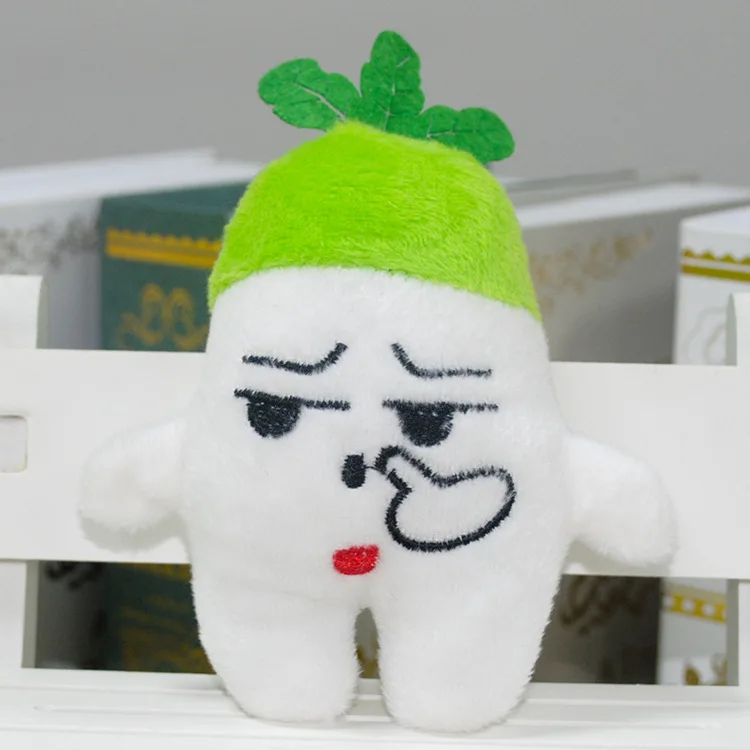 

12cm radish Stuffed Plush Figure Toy Stuffed Keychain Plush Toy Doll Gift Toys for Wedding Bouquet