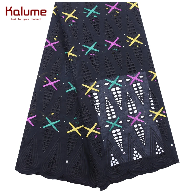 Kalume новейшая африканская швейцарская хлопковая кружевная ткань мягкая вуаль
