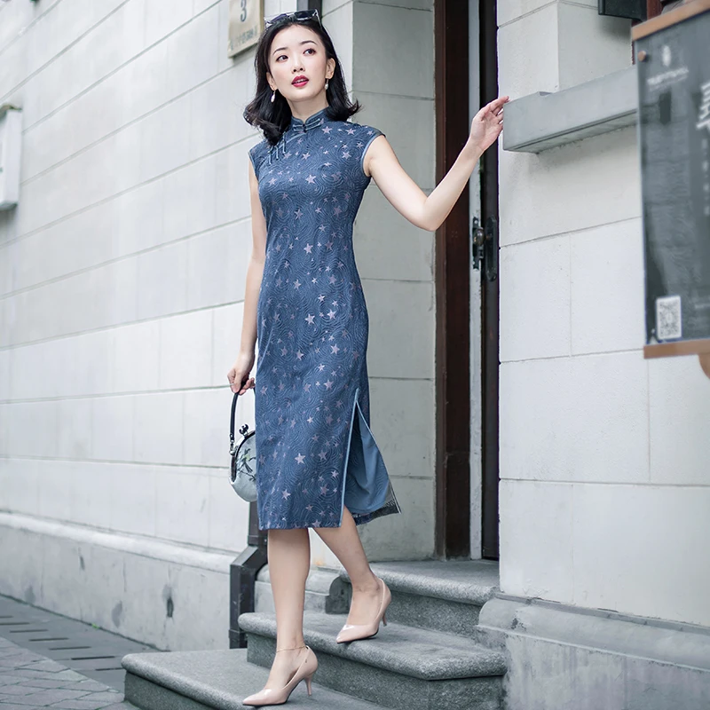 

Girls dress in the summer of 2020 the new bud silk dress wind improved cheongsam from beauty * zhi