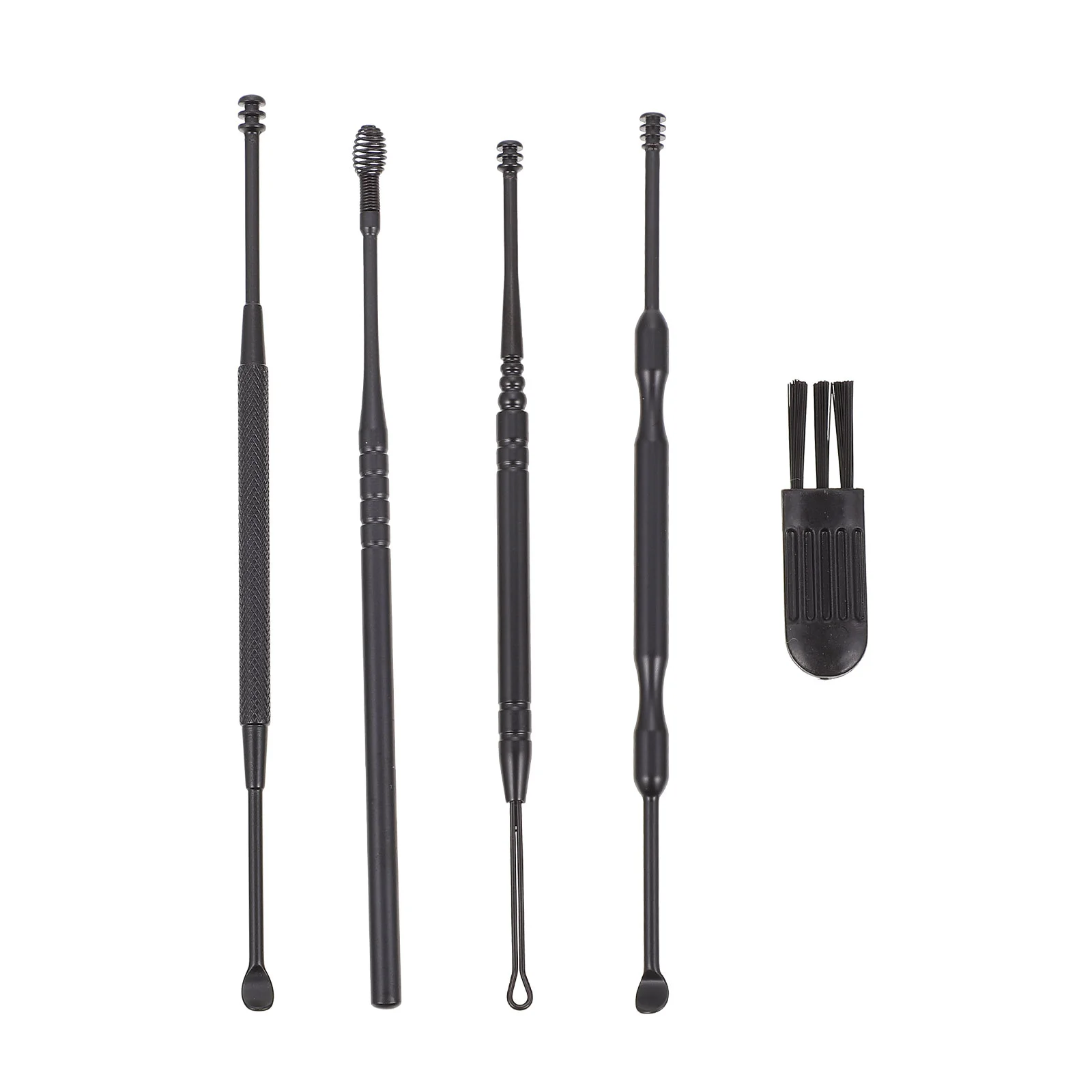 

1 Set Ear Picks Ear Cleansing Tools Ear Pick Tools Earwax Spoons Kit (Black)