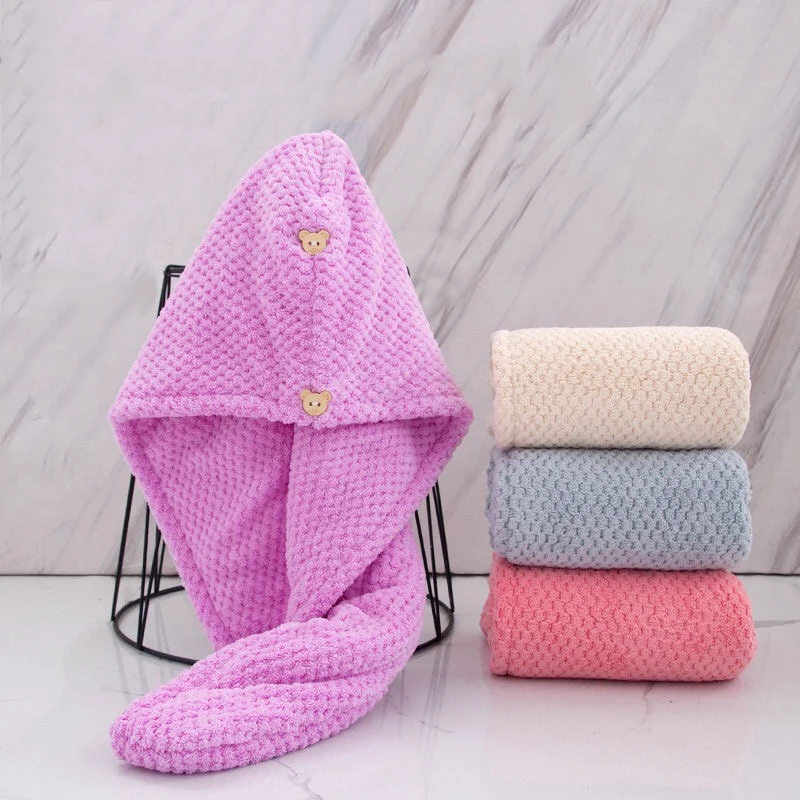 

Magic Thicken Shower Cap Towel Bath Hats For Women Microfiber Dry Hair Cap Quick Drying Soft For Lady Turban Bathroom Products