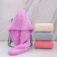 magic thicken shower cap towel bath hats for women microfiber dry hair cap quick drying soft for lady turban bathroom products