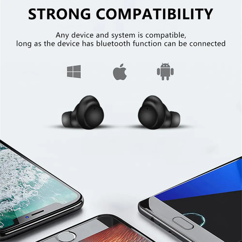 2020 обновленные настоящие беспроводные наушники Bluetooth совместимые