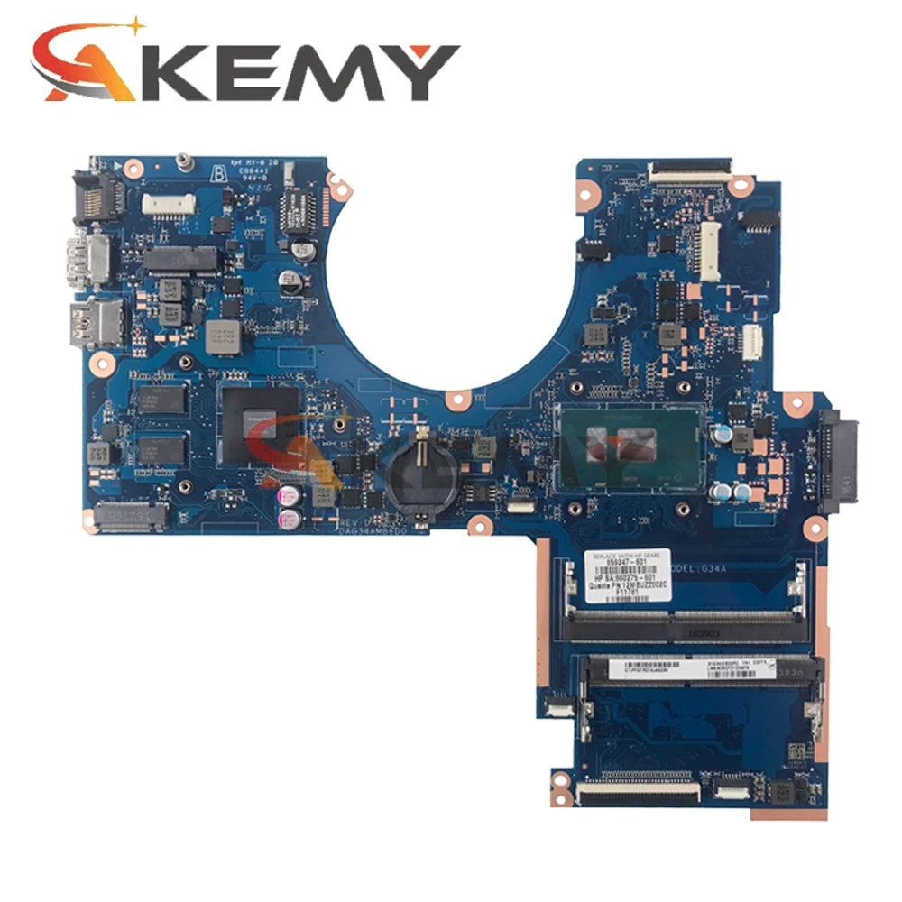Preise Für HP 15-AU Laptop Motherboard 901581-001 DAG34AMB6D0 Mit SR2ZV I7-7500u CPU 940MX GPU DDR4 MB 100% Getestet Schnelle Schiff