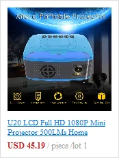 Мини светодиодный проектор full hd 720p проектор 2600 люменов Android USB HDMI VGA AV домашний кинотеатр 1280x720 Короткофокусный проектор