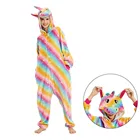 Цельный комбинезон с капюшоном для взрослых кигуруми пижамы с единорогом Детская домашняя одежда пижамы с единорогом зимняя Пижама комбинезоны для детей