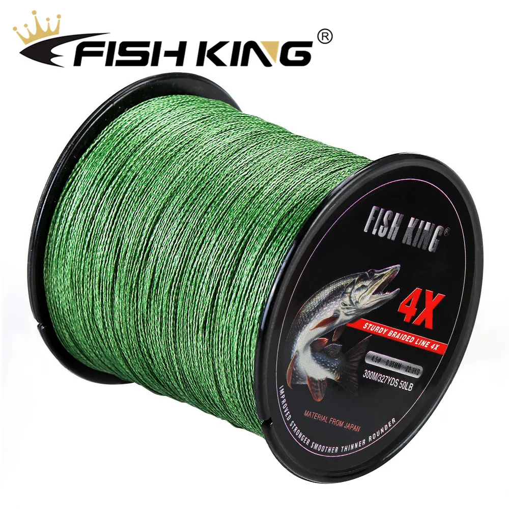 Плетеная полиэтиленовая рыболовная леска FISH KING 300 м500 м, 0,4 #-6 ...