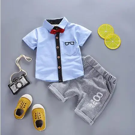 

Baby Boys Summer Clothing Set Fashion Cotton Sleeveless Top + Shorts 2pcs Toddler Boys Cute Clothes For Kids Outfits