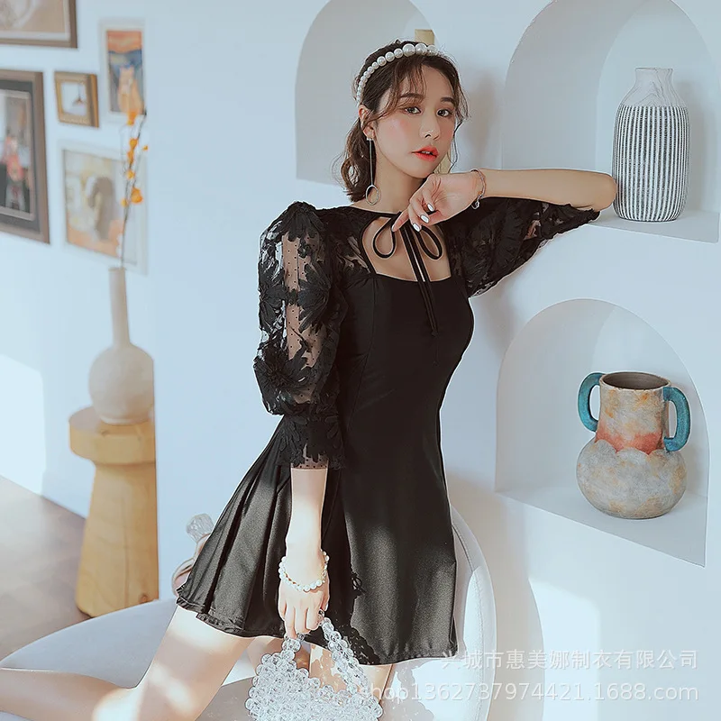 

Bathing Suit Women One Piece Swimsuit Plus Size Bikini Girls Korean Swimming For Surfing Badpak 2021 New Push Up Skirt Issued By