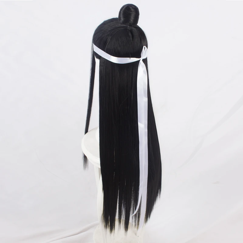 Длинный черный парик для косплея Lan Wangji 1 шт. мастер демонического