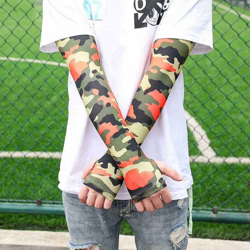 Длинные мужские перчатки для рыбалки и льда камуфляжные защиты от солнца