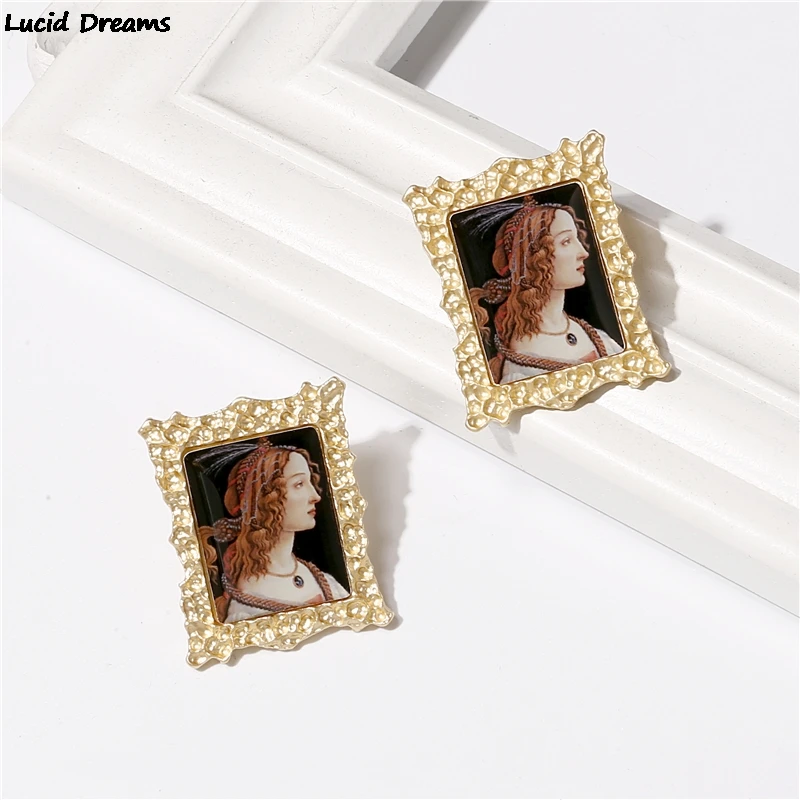 Греческий миф панк королева серьги гвоздики для леди барокко Винтажные