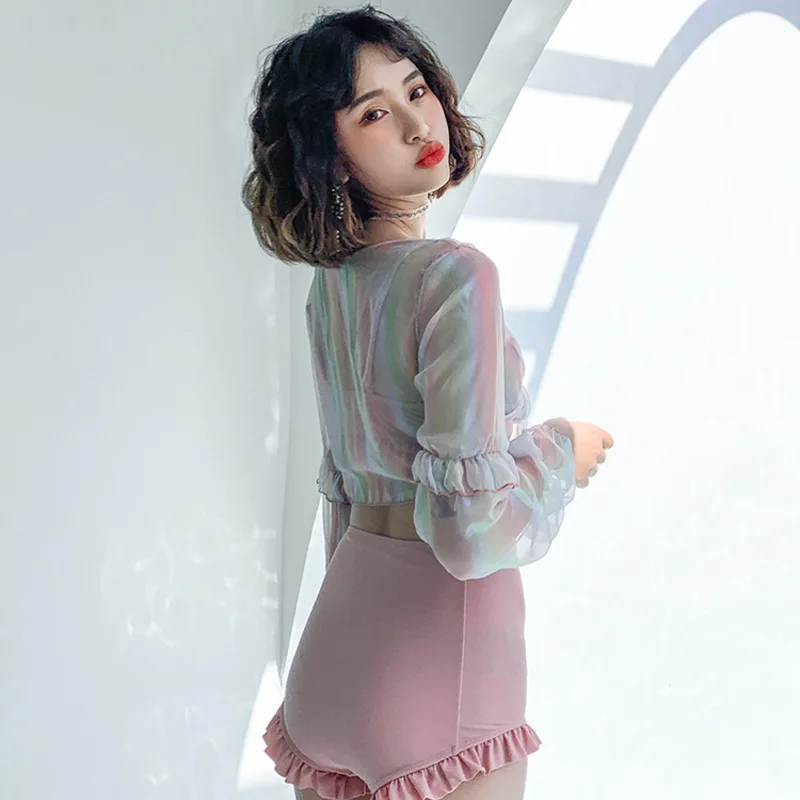 Купальник женский из двух предметов милая бикини с завышенной талией в японском