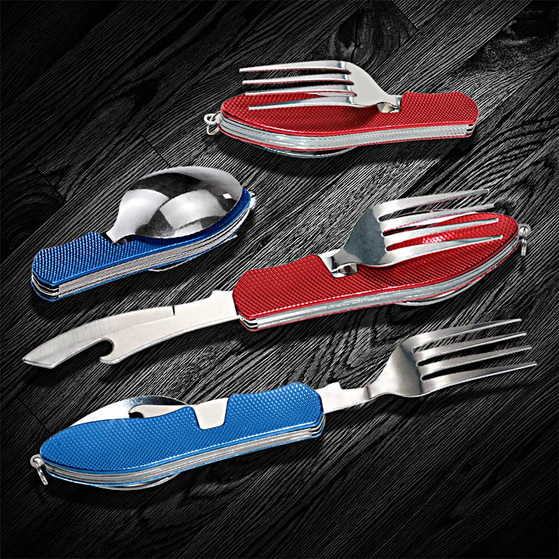 4 в 1 открытый многофункциональный Съемный складной портативный нож из