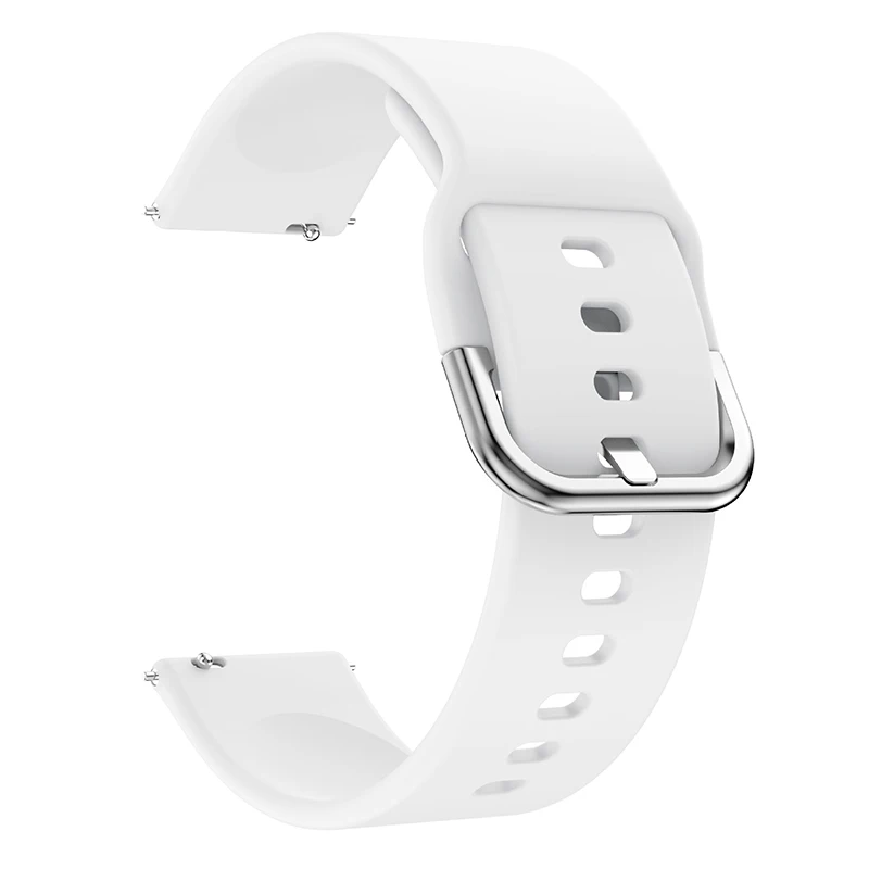 white Силиконовый ремешок Amazfit GTS для samsung Galaxy Active Galaxy 42 мм, ремешок для samsung Galaxy Watch Active 20 мм, спортивный ремешок - Цвет ремешка: white