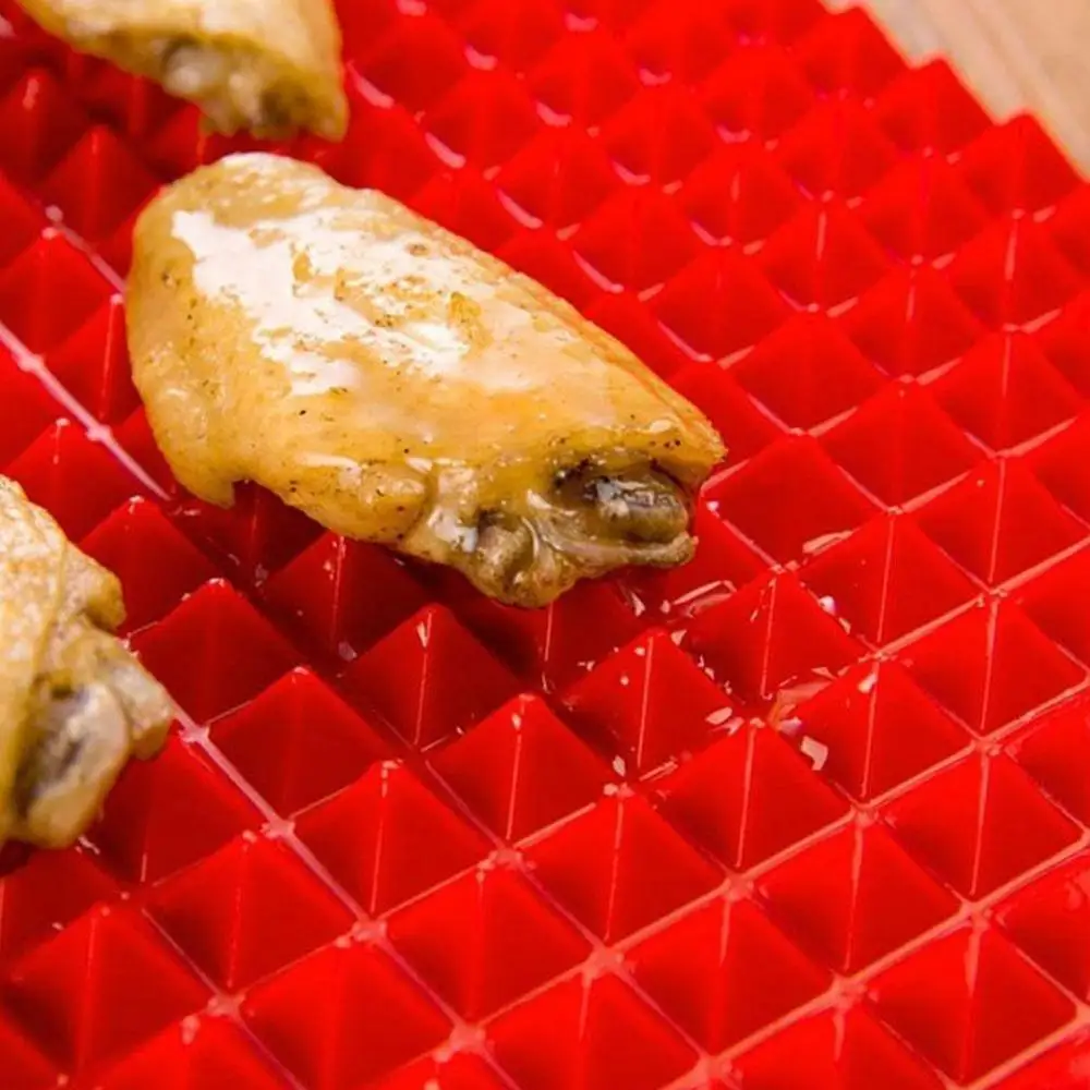 Антипригарная силиконовая пирамидальная сковорода для барбекю нескользящий