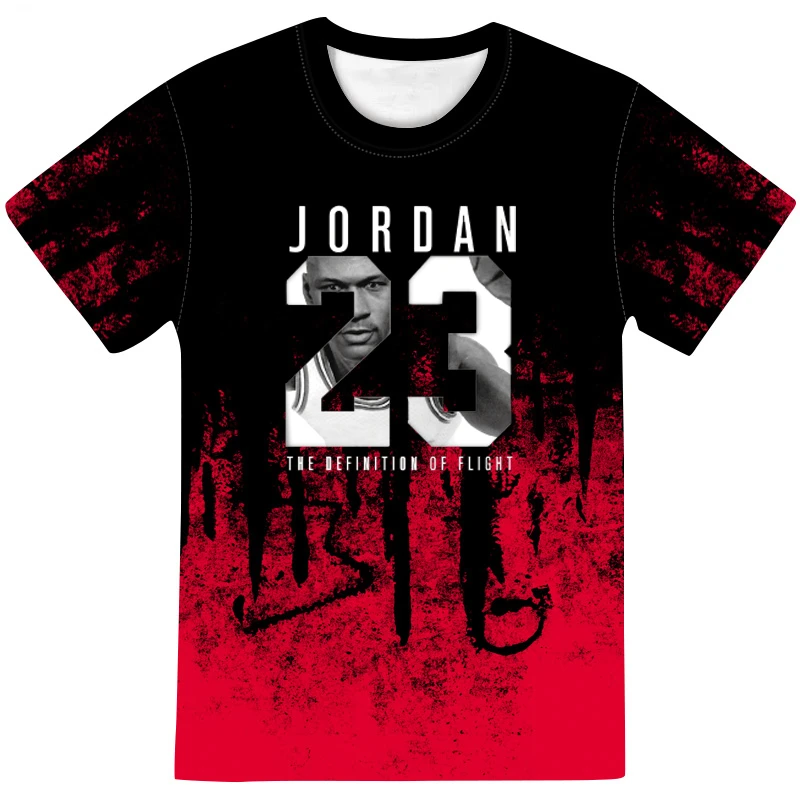 

2021 Summer Basketball Jersey Jordan Men'S 3D Printing Oversized T-Shirt Fashionable Comfortable Breathable Short Sleeve 110-6XL