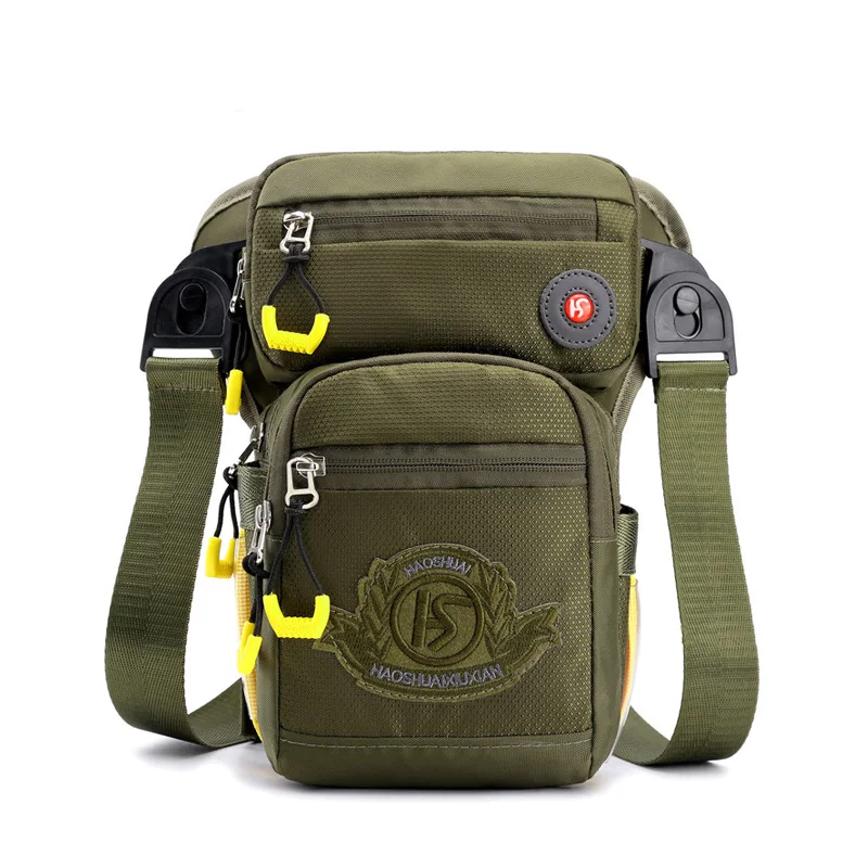 ArmyGreen Leg Bag CCRXRQ, поясные сумки для мужчин и женщин, высокое качество, нейлон, дропшиппинг, сумки, модная поясная сумка для мужчин, для езды на мотоцикле, на бедрах, с карманами - Цвет: ArmyGreen Leg Bag