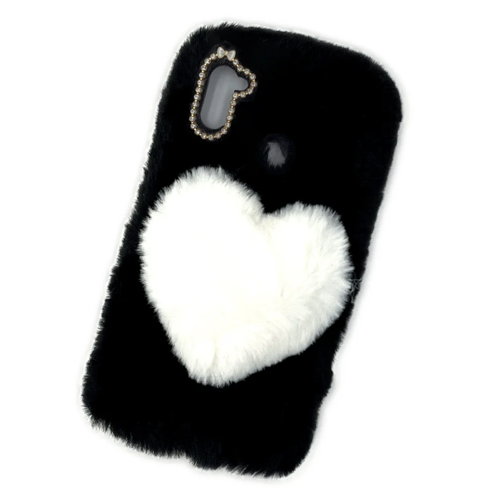 Love Shape Furry Warm Fluffy Phone Case Plush Cover Compatible with A11 | Мобильные телефоны и аксессуары