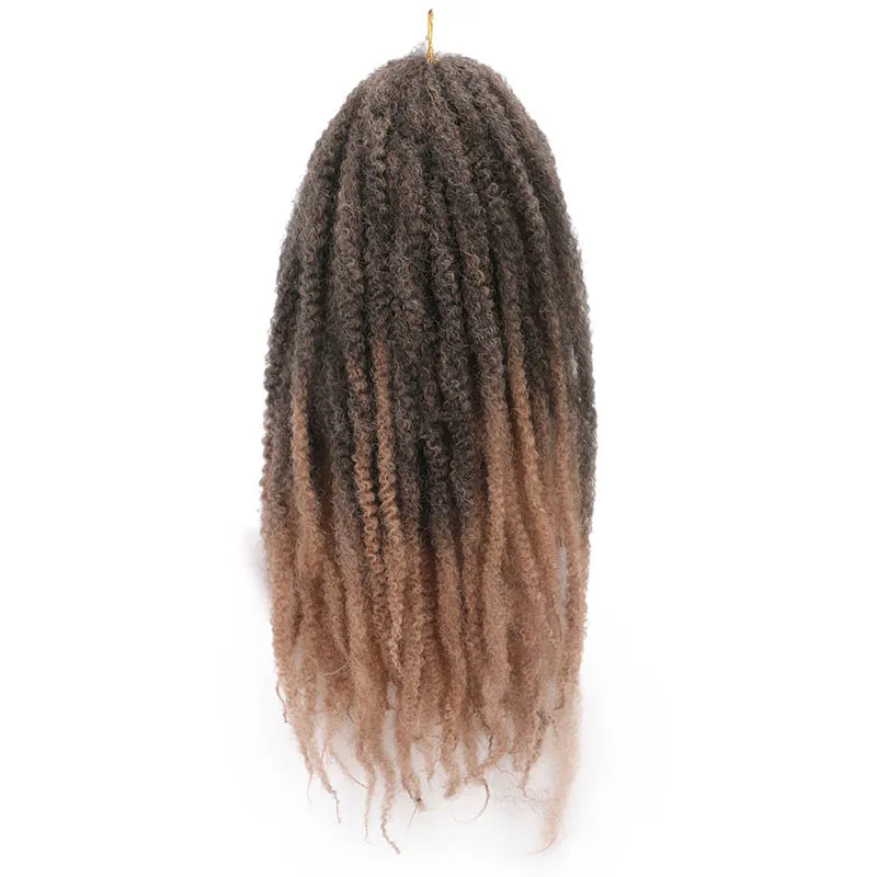 M1b/27# 18 дюймов Ombre Marley косички волосы синтетические плетеные волосы крючком косички наращивание волос оптом черный коричневый красный цвета - Цвет: M1b/27#
