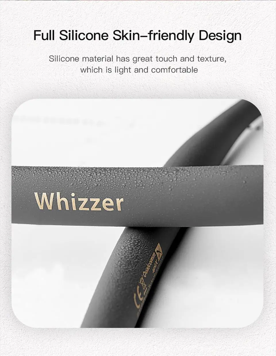 Whizzer AM1E Беспроводные Bluetooth HiFi наушники водонепроницаемая Поддержка Qualcomm aptX и AAC HD Совместимость IOS Android с микрофоном