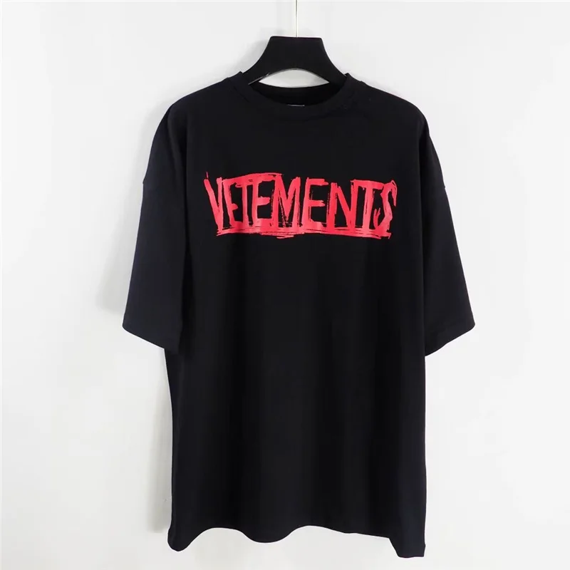 

VETEMENTS Black World Tour T-shirt New Men Women 1:1 High Quality CITY Letters Logo Print VETEMENTS T Shirt Oversize VTM Tee