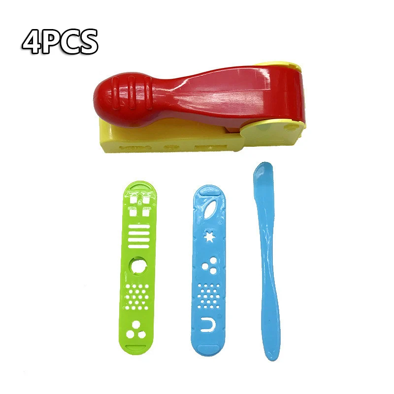 4PCS Tools Горячая глина "сделай сам" игровой набор инструментов для теста для лепки аксессуары пластик ine моделирование формы комплект глины слизь пластиковый набор резаков формы игрушки для детей - Цвет: 4PCS Tools