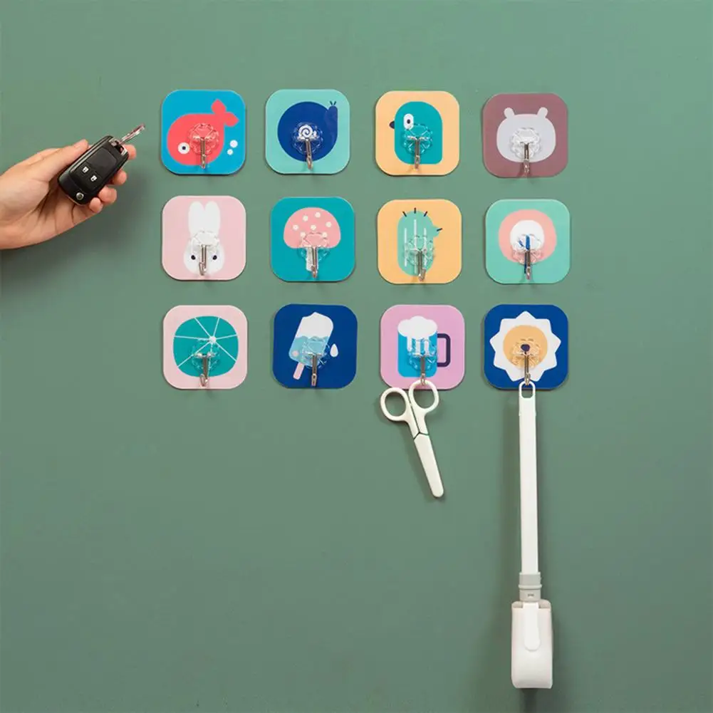 

10Pcs Punch Free Traceless Self Adhesive Wall Hook Hat Wire Earphone Organizer Strong Hooks Wall Hook Kitchen Bathroom