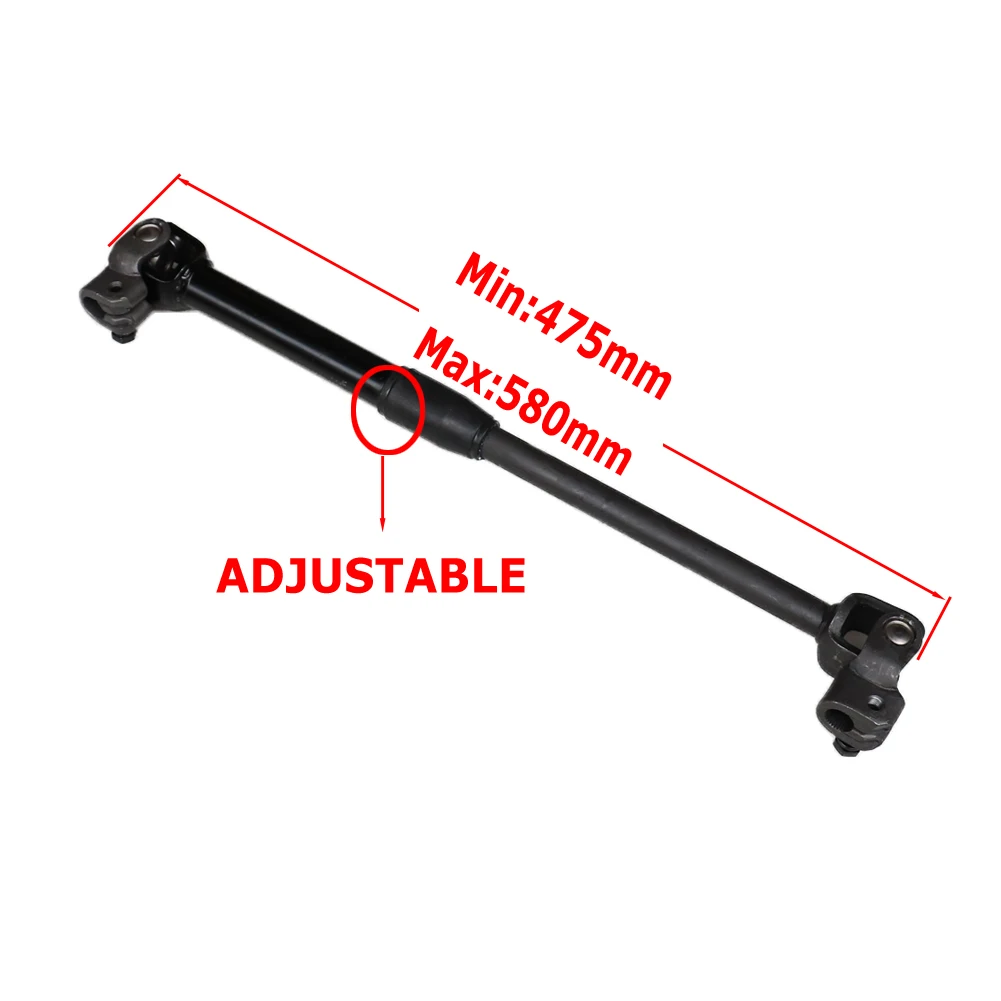 

475mm-580mm 30T Adjustable Steering Knuckle Go Kart U joints Shaft Rod of 200CC 250CC utility vehicle Buggy UTV QUAD ATV Parts