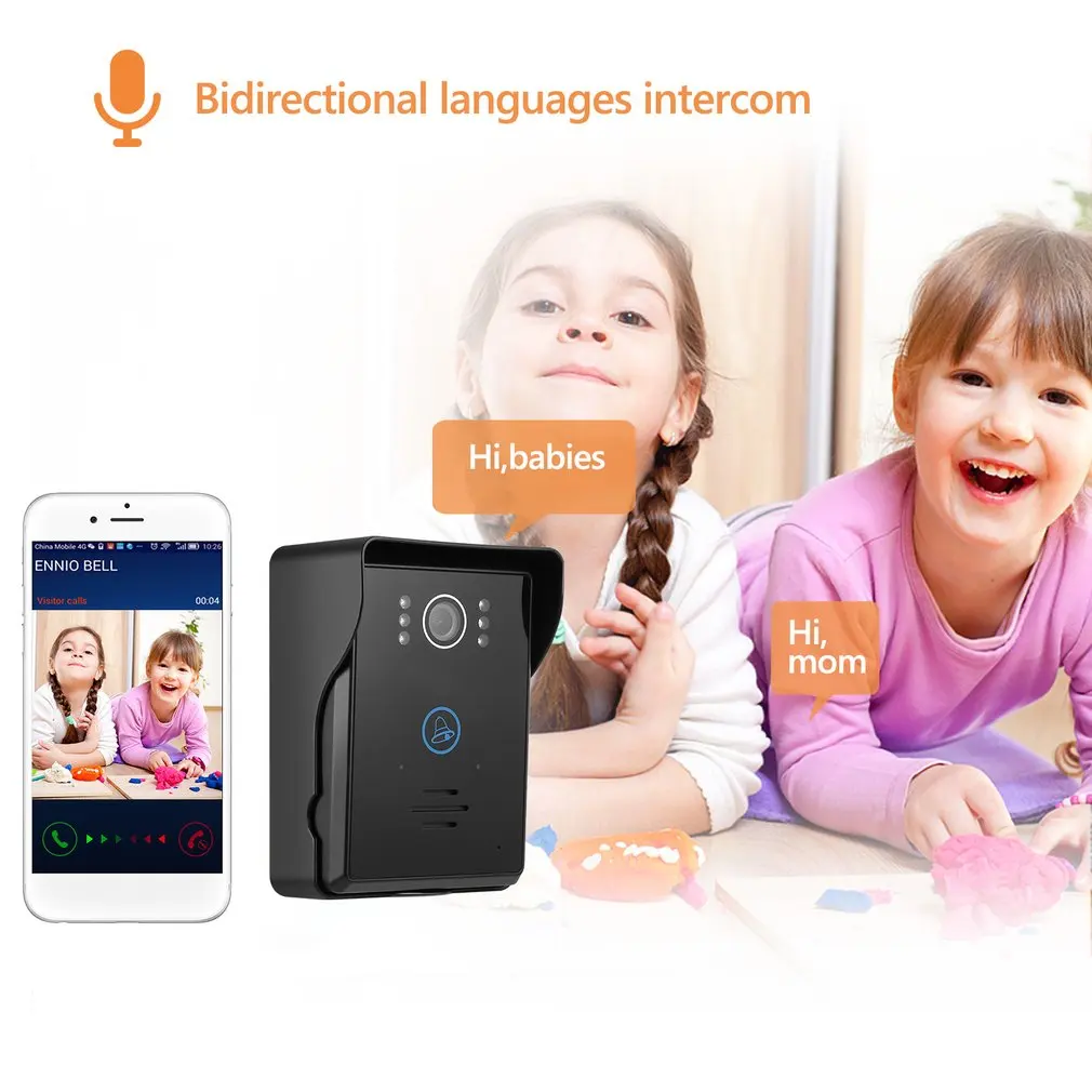 Сенсорный ключ обнаружения движения видео дверной звонок Домофон с 2 Dingdong Звонок