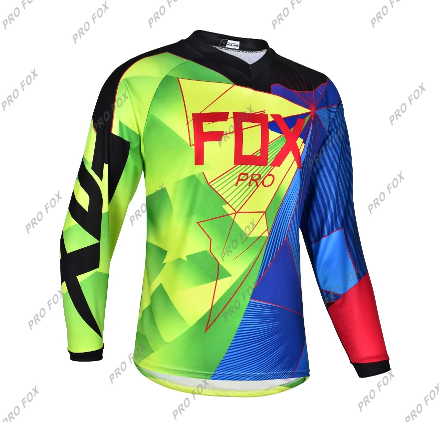 

Summer Men's Cycling Jersey Long Sleeve PRO FOX Downhill Mountain Outdoor Cycling Jersey