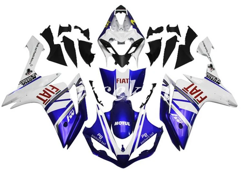

4 подарки литья под давлением Новый ABS мотоцикл обтекатели комплект подходит для YAMAHA YZF-R1 2007 2008 07 08 набор кузова синий белый