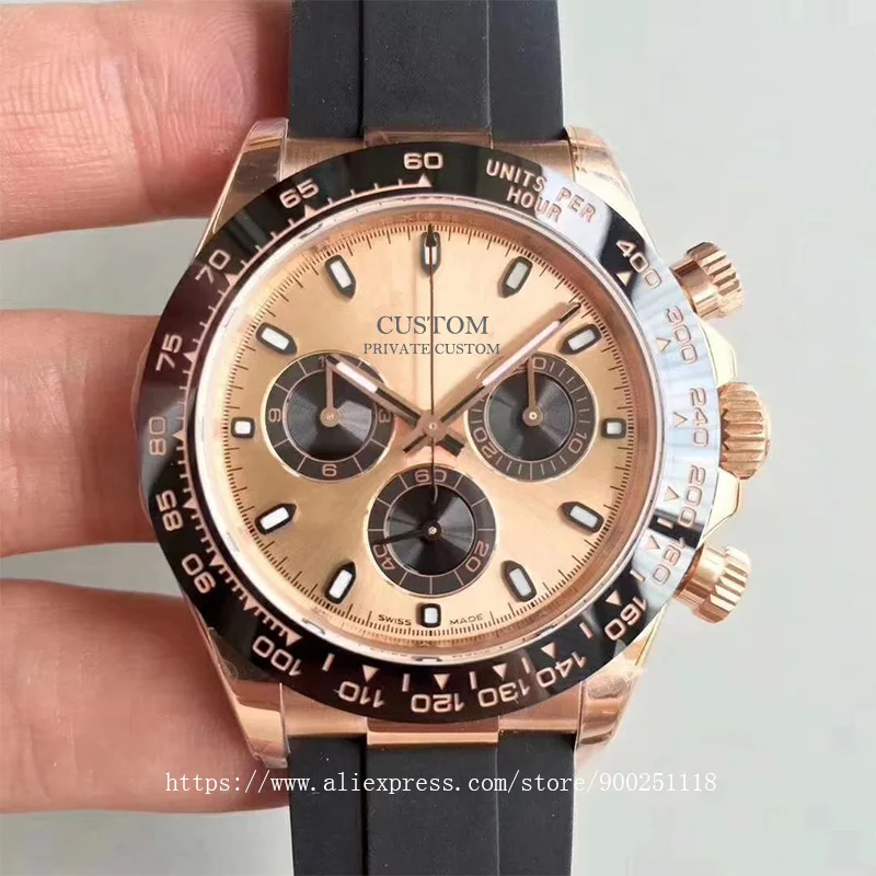 Часы 39 мм Роскошные брендовые автоматические механические мужские часы с