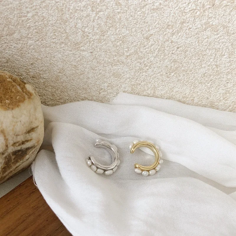 Серьги клипсы женские с жемчугом в стиле барокко|Серьги-клипсы| |